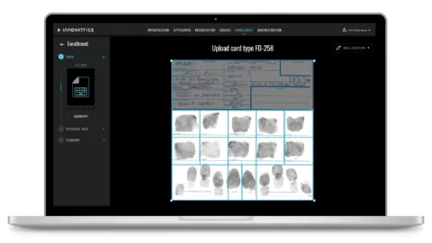 Fingerprint enrollment from a card